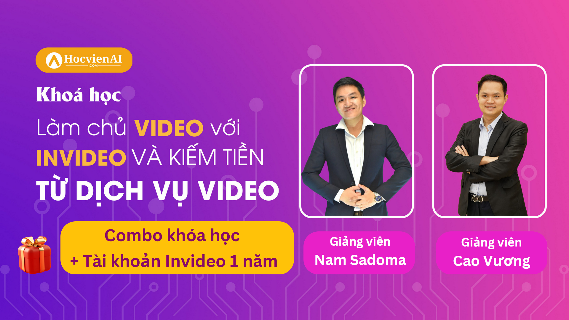 Combo Làm chủ Video với Invideo và kiếm tiền từ dịch vụ Video + Tài khoản Invideo